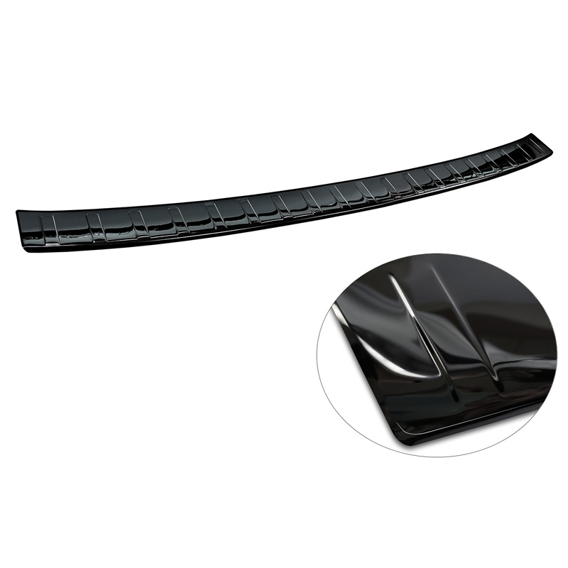 Black Mirror Stainless Steel Rear bumper protector  BMW X1 U11 / U11 xLine 2022- 'Ribs'