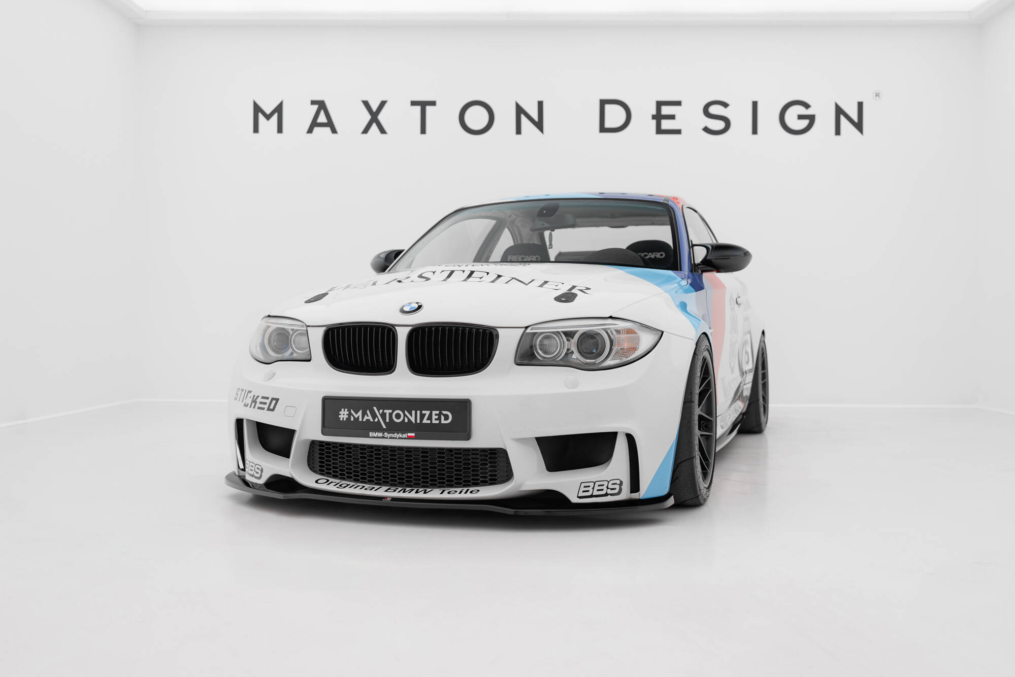 Voorspoiler passend voor BMW 1 M Coupe E82 Maxton Glanzend zwart
