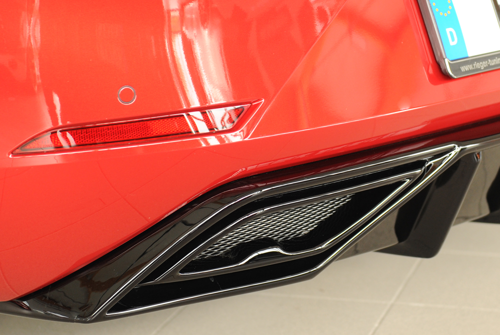 Diffuser passend voor Seat Leon KL Rieger glans zwart