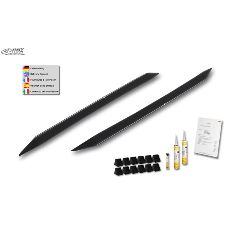 Side skirts 'Slim'  Honda Accord Sedan/Tourer 2003-2008 (ABS glossy black)