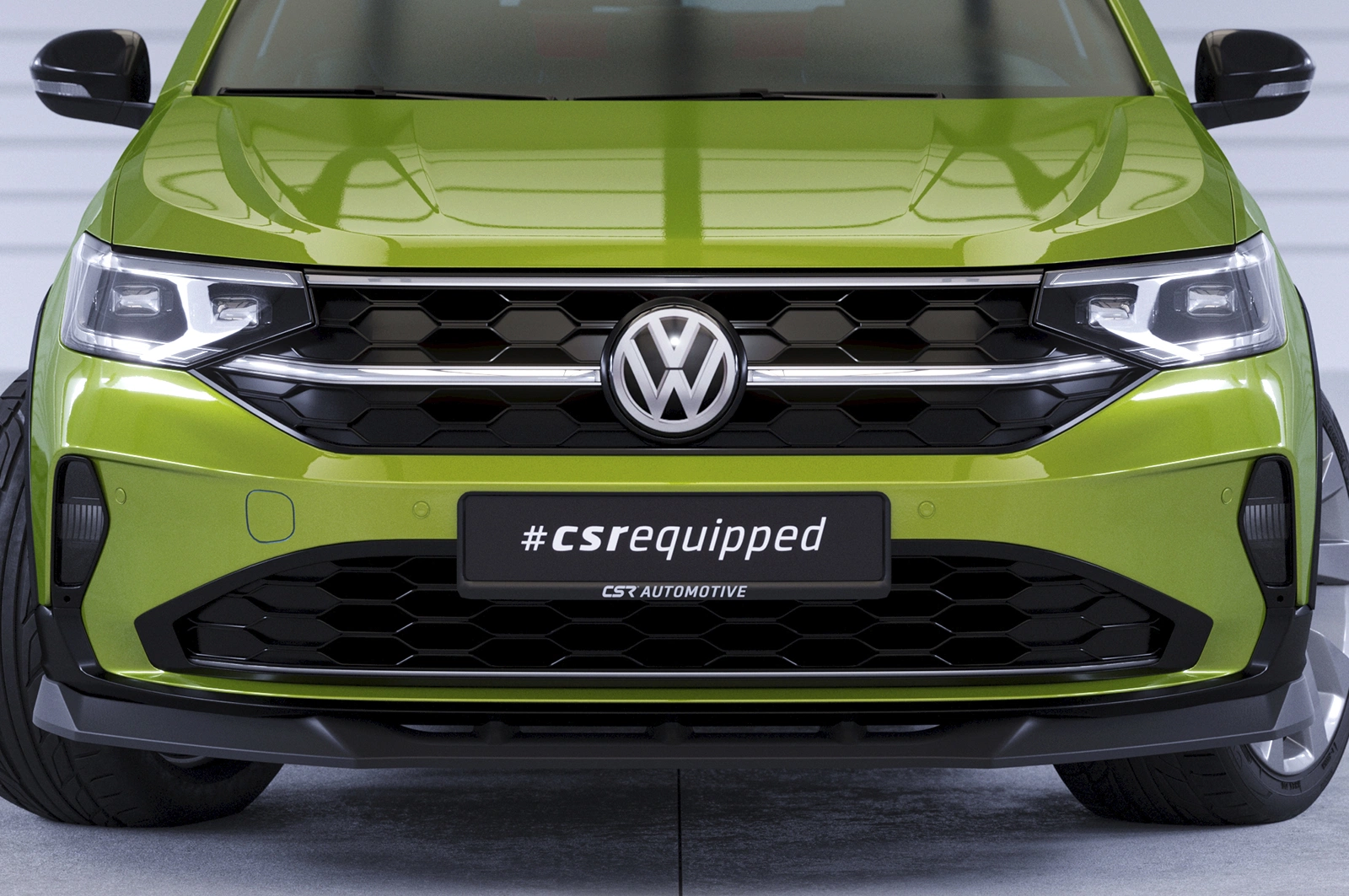 Voorspoiler passend voor VW Taigo (Typ CS) Glans Zwart (2021–) CSR