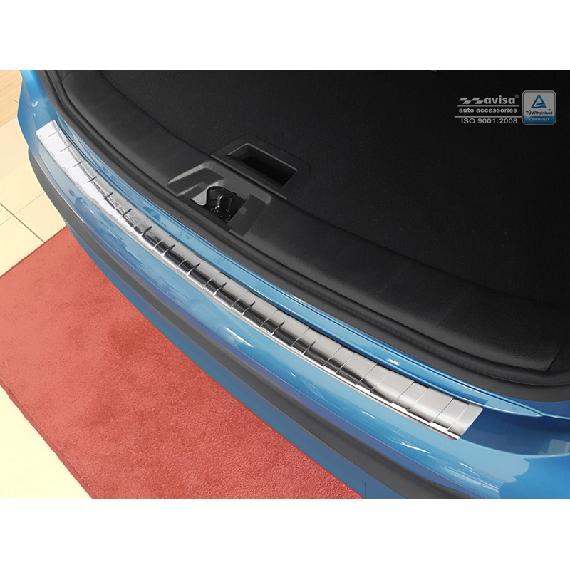 Stainless Steel Rear bumper protector  Nissan Qashqai II Facelift 2017-2021 'Ribs'