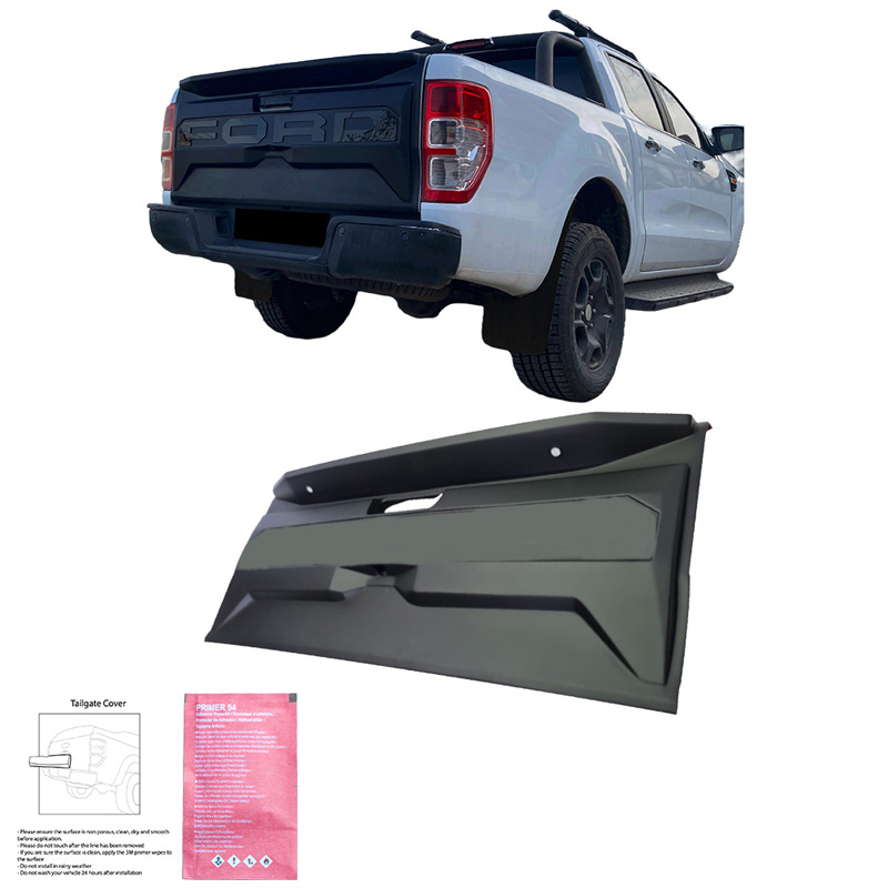 Tailgate Cover  Ford Ranger T6/T7/T8 2012-2022 - Matt black