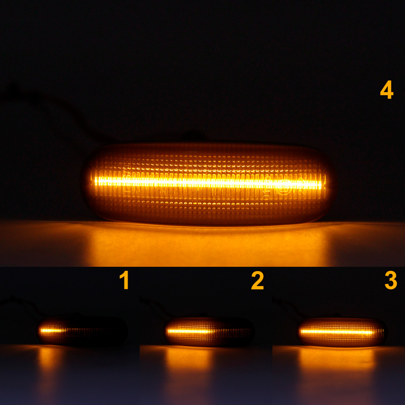 Set LED Side Indicators  Abarth/Fiat miscellany - Smoke - incl. Dynamic Running Light
