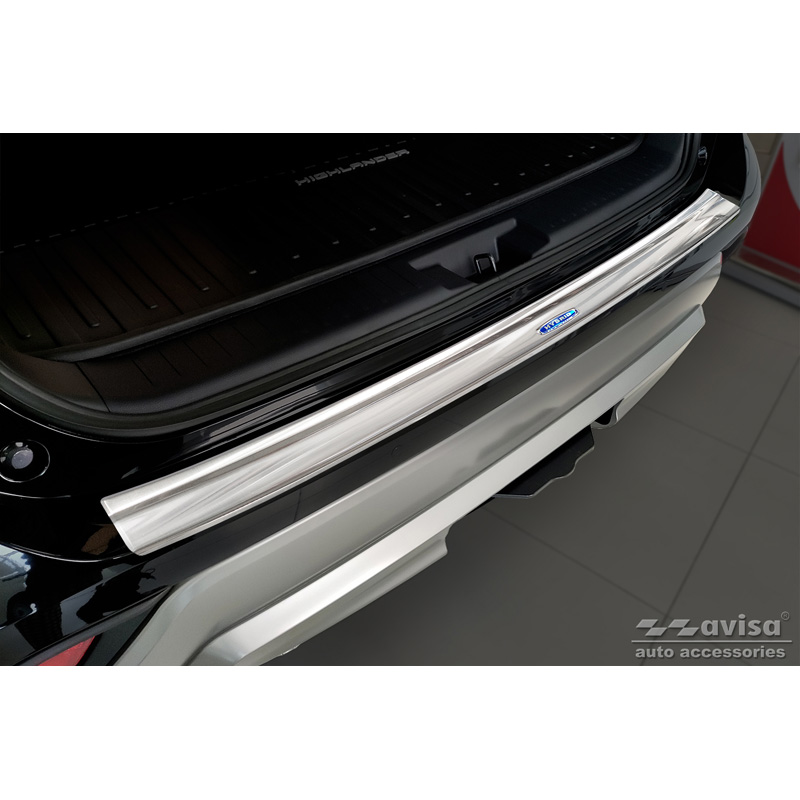 Stainless Steel Rear bumper protector  Toyota Highlander (XU70) 2020- 'Hybrid'