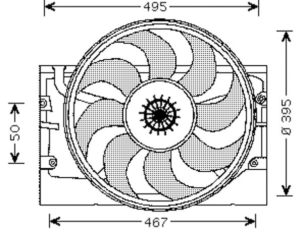 VOOR ZET FAN E36 93-00 ALLEEN M3 2.3/236 KW +/-AC.