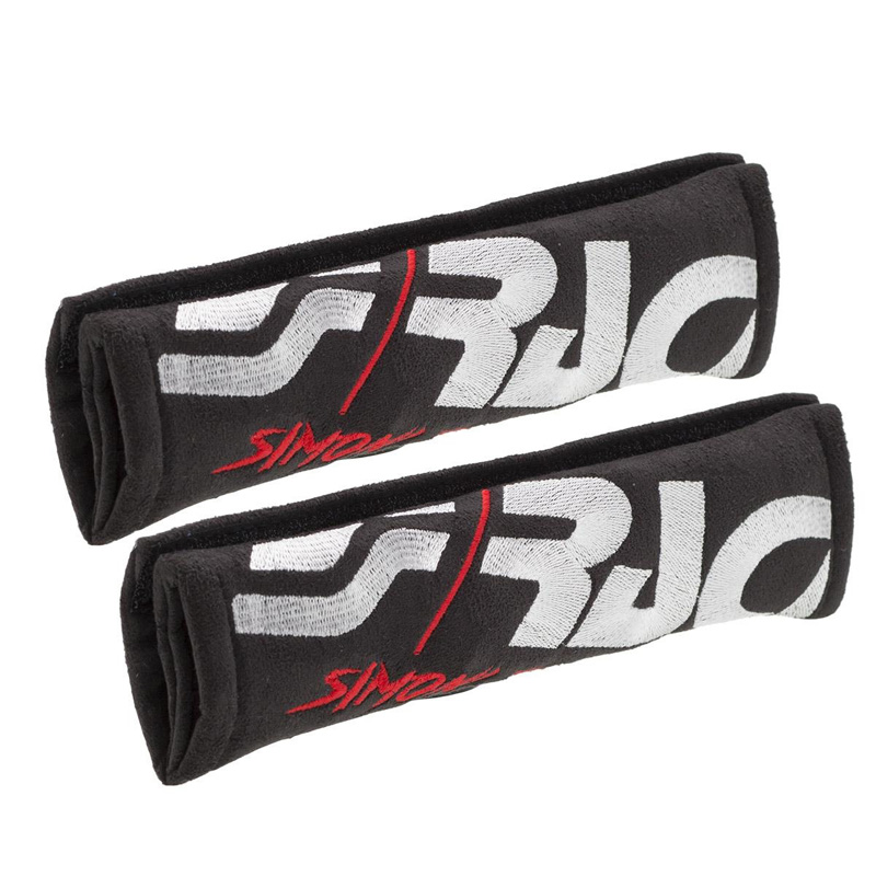 Simoni Racing Seat Belt Pads Cut - Black - 2 pieces