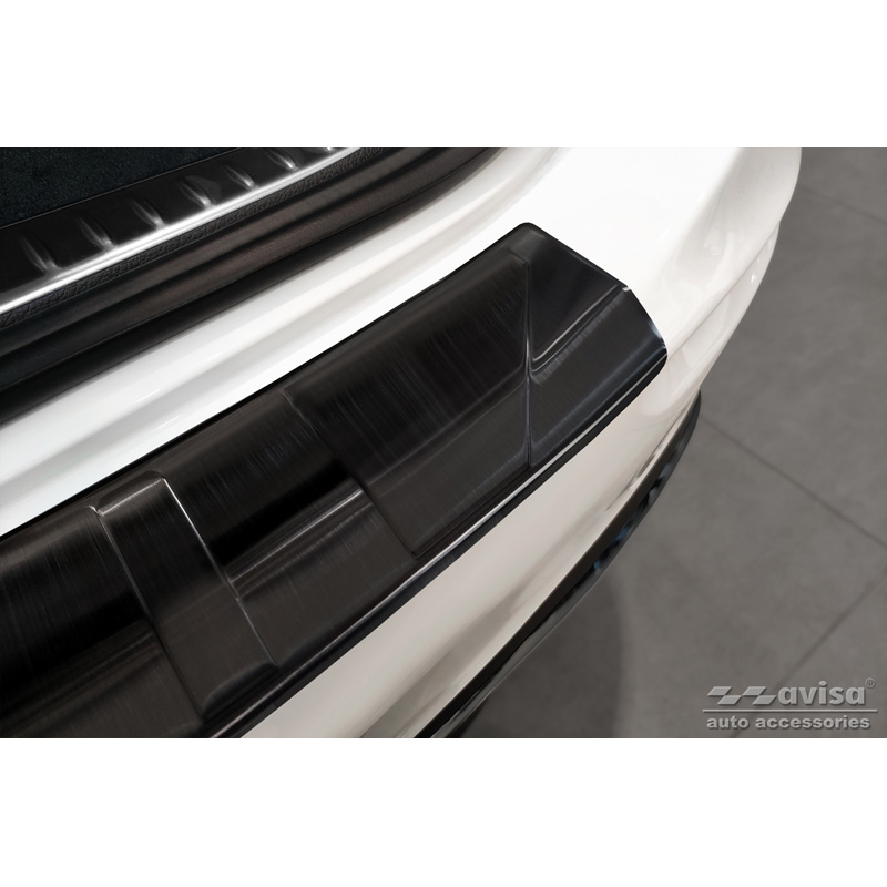Black Stainless Steel Rear bumper protector  Mercedes C-Class W206 Kombi 2021- 'Ribs'