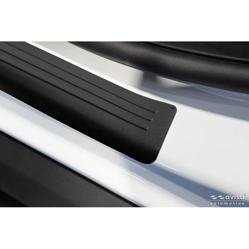 Avisa Matt Black Inox door sill protectors  Citroën C3 IV 2024- - 'Lines' - 4-pieces