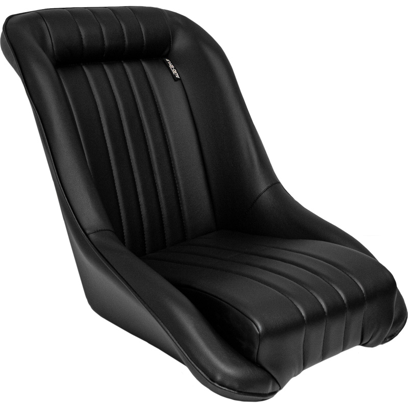 Sport seat 'Classic' - Black Synthetic leather - Non-reclinable back-rest - incl. slides