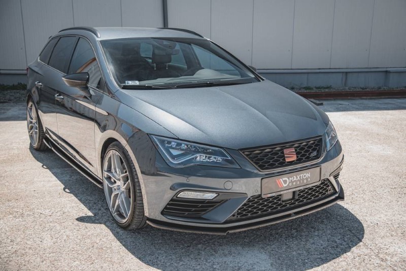 Voorspoiler passend voor Seat Leon 3 Cupra/FR Facelift Glans Zwart