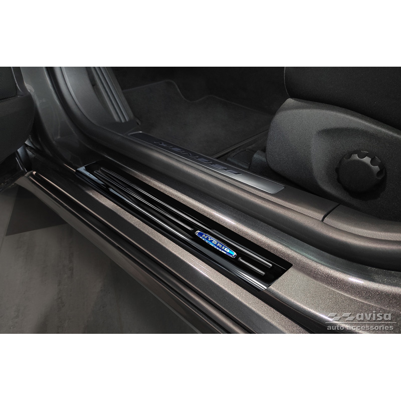 Black Inox door sill protectors  Ford Mondeo V Turnier 2014-2019 & Facelift 2019- 'Hybrid' - 4-pieces