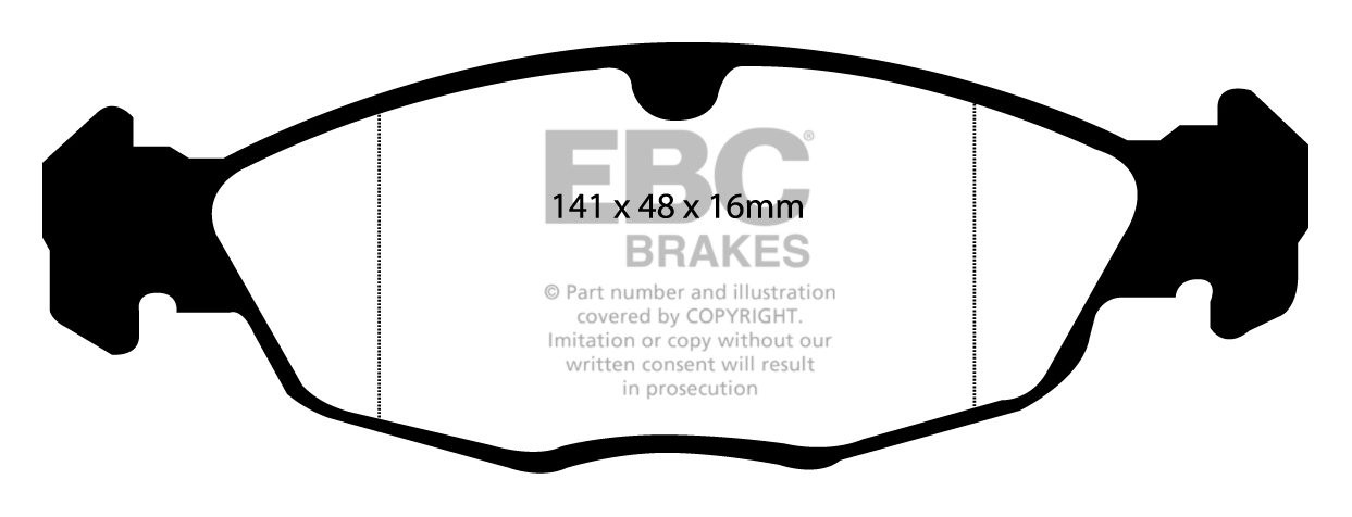 EBC Brakes VAUXHALL (OPEL) Corsa 1.4 93-2000 Remblokken voorzijd