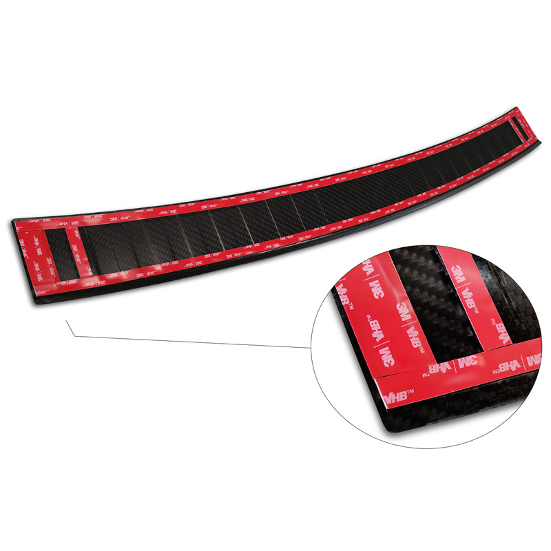 Real 3D Carbon Rear bumper protector  Porsche Cayenne II 2010-2014 'Ribs'