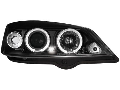 Headlights Opel Astra G Angel Eyes Black