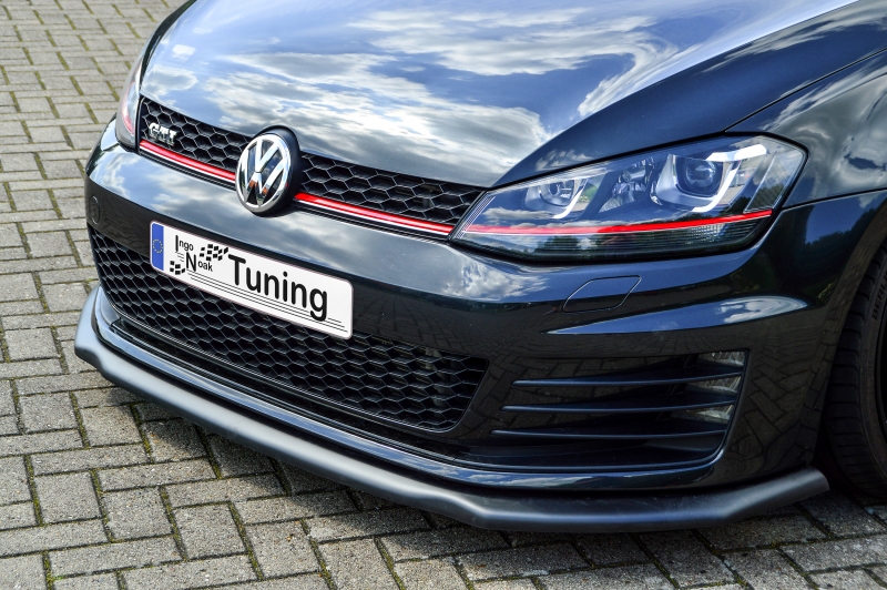 Voorspoiler passend voor Volkswagen Golf 7 GTI GTD 13-17 Glans Zwart