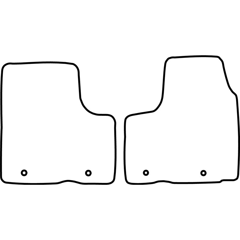 Set car mats  Opel Vivaro 2014-2019 (only front)