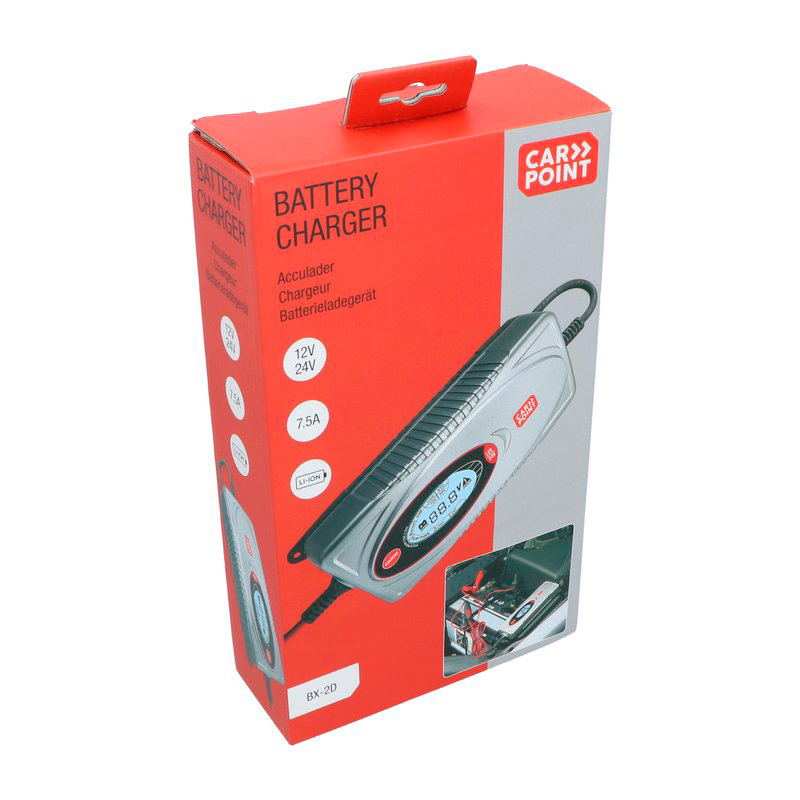 Carpoint BX-2D 12V/24V Battery Charger 7.5 Ampère Lithium