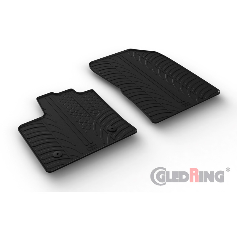 Rubber car mats set  Renault Express Cargo 2021- (T profile 2-pieces)
