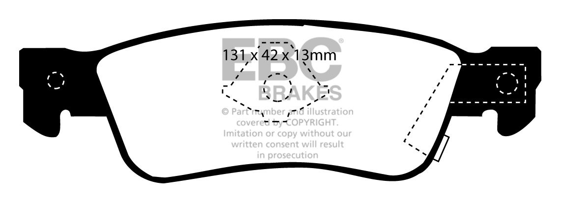 EBC Brakes ISUZU MU 2.6 90-93 Remblokken achterzijde