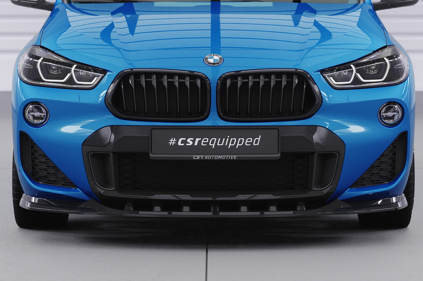 Voorspoiler passend voor BMW X2 F39 M-Paket Glans Zwart van CSR Automotive (2018-)