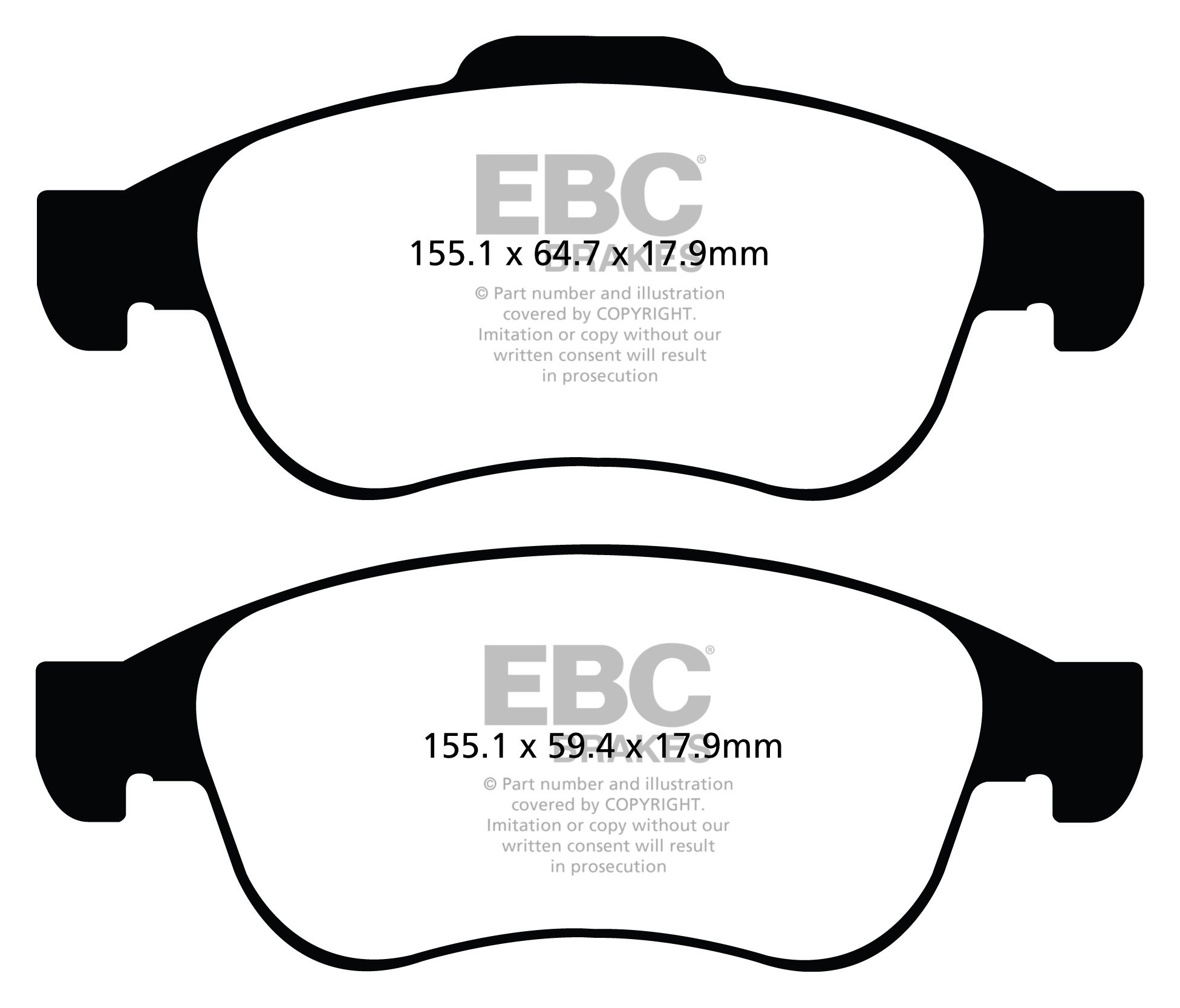 EBC Brakes DACIA Duster 1.6 2010-.. Remblokken voorzijde