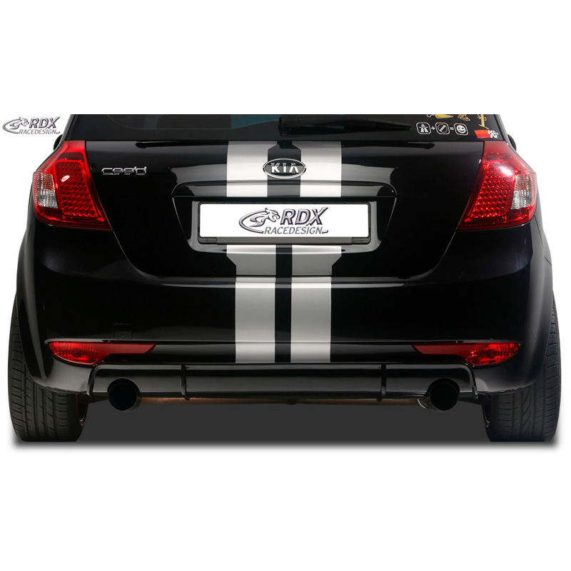 Rear bumper skirt 'Diffuser'  Kia Cee'd ED HB 2007-2012 (ABS glossy black)