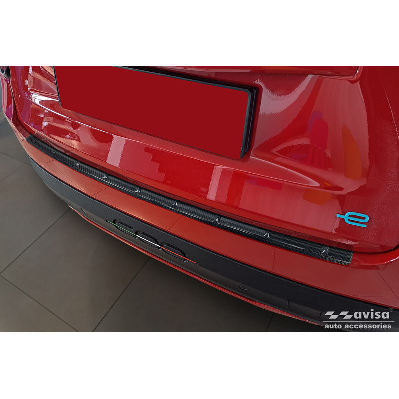 Real 3D Carbon Rear bumper protector  Fiat 600 Hybrid & 600e 2023- 'Ribs'