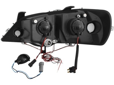 Headlights Opel Astra G Angel Eyes Chrome