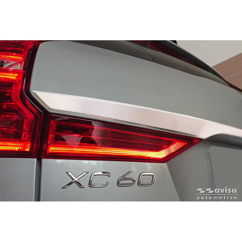 Avisa Brushed Stainless Steel Trunk Tailgate Trim Cover  Volvo XC60 II 2017-2021 & Facelift 2021-