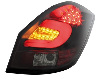 Rear lights Skoda Fabia LED 5J 07+ black/smoke