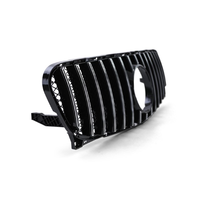 Grill passend voor Mercedes GLA X156 13-16 Glans Zwart/Chroom GT Look