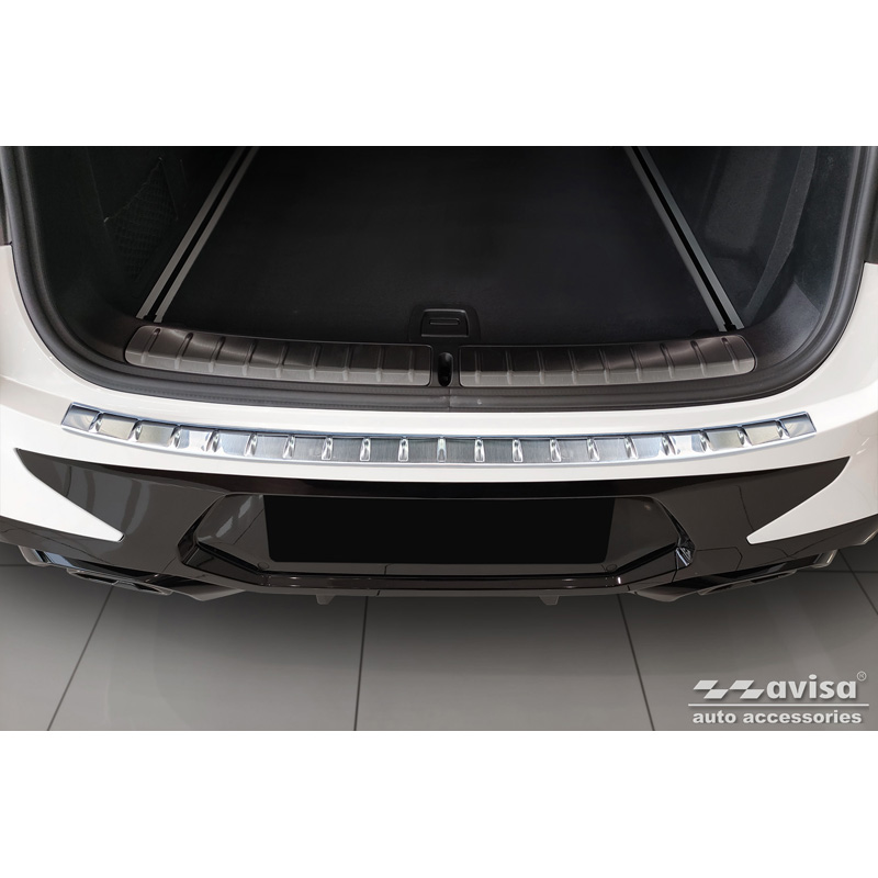 Stainless Steel Rear bumper protector  BMW X4 G02 FL 2021- with M-Pakage 'Ribs'