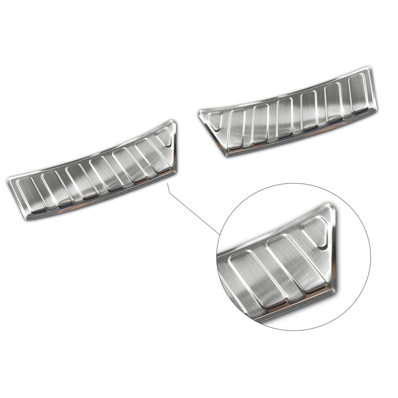 Stainless Steel Rear bumper protector  Ford Puma 2019- 'Ribs' (2-Pieces)