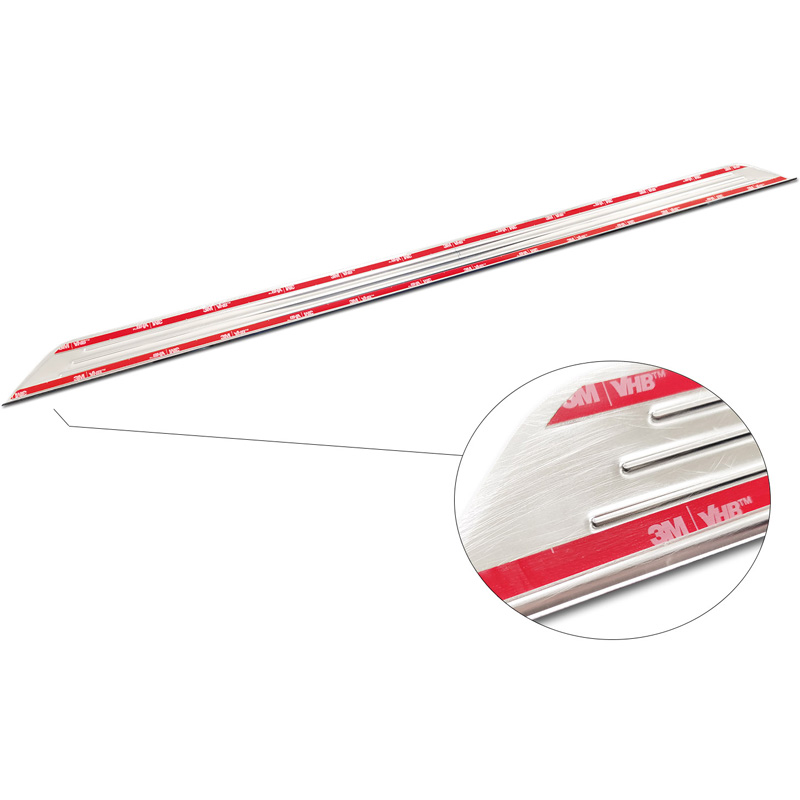 Inox door sill protectors  Fiat 500e Berlina, 3+1 & Cabrio 2020- / 500 FL 2015- 3-doors - 2-pieces