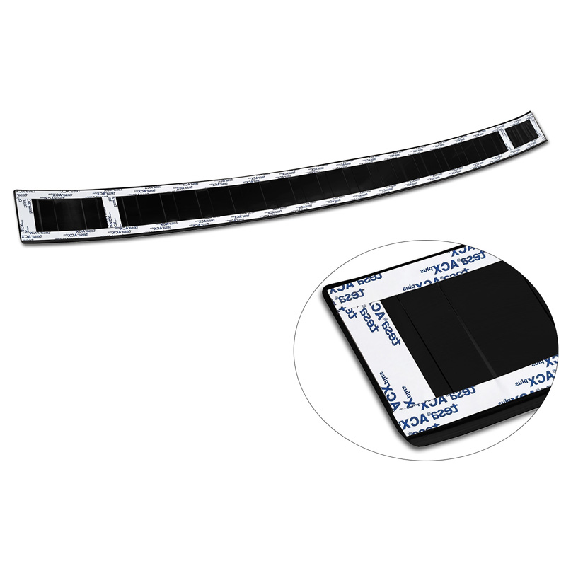 Black Stainless Steel Rear bumper protector  Nissan X-Trail IV (T33) 2021- 'Ribs'