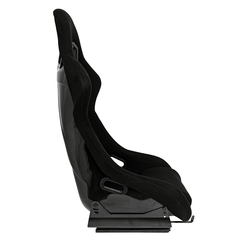 Sport seat 'MO' - Black - Non-reclinable fibreglass back-rest - incl. slides