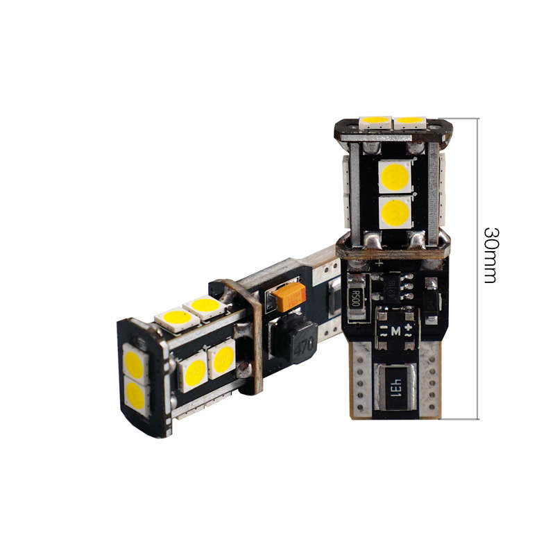 Simoni Racing T10 10-LED Bulbs 'Canbus No-Polarity' - High Brightness Superwhite - Set of 2 pieces