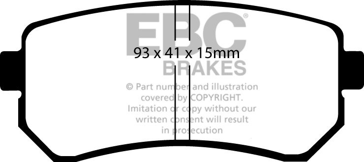 EBC Brakes HYUNDAI iX35 1.7 TD 2010-.. Remblokken achterzijde