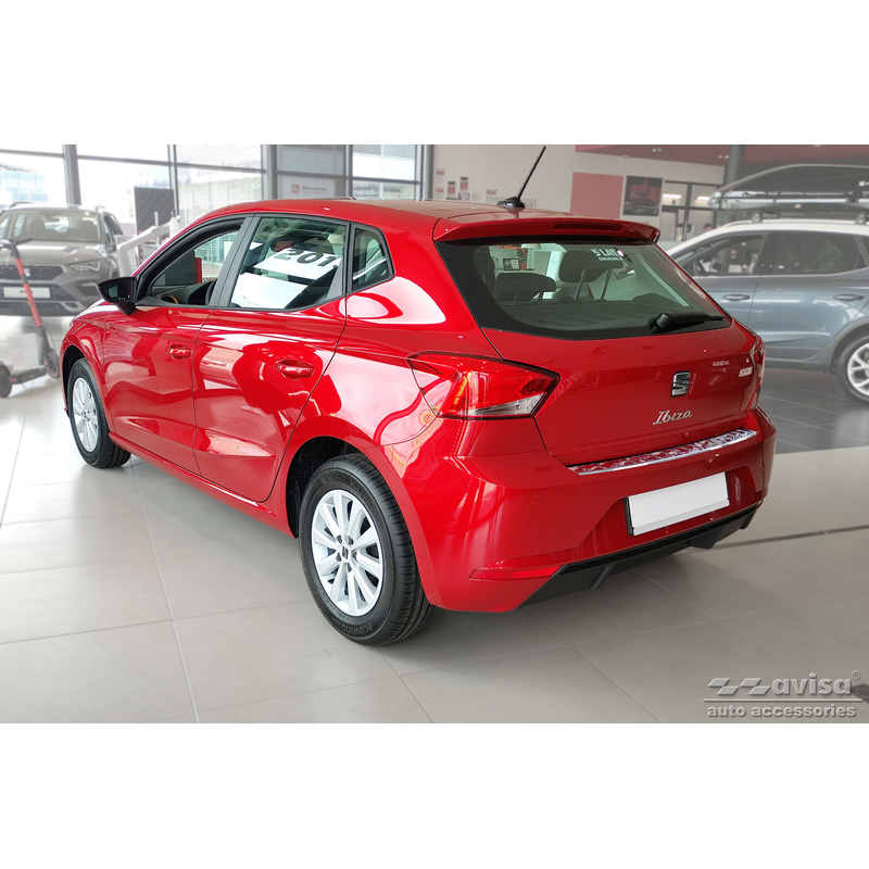 Stainless Steel Rear bumper protector  Seat Ibiza 6F Facelift 2021- 'Ribs'