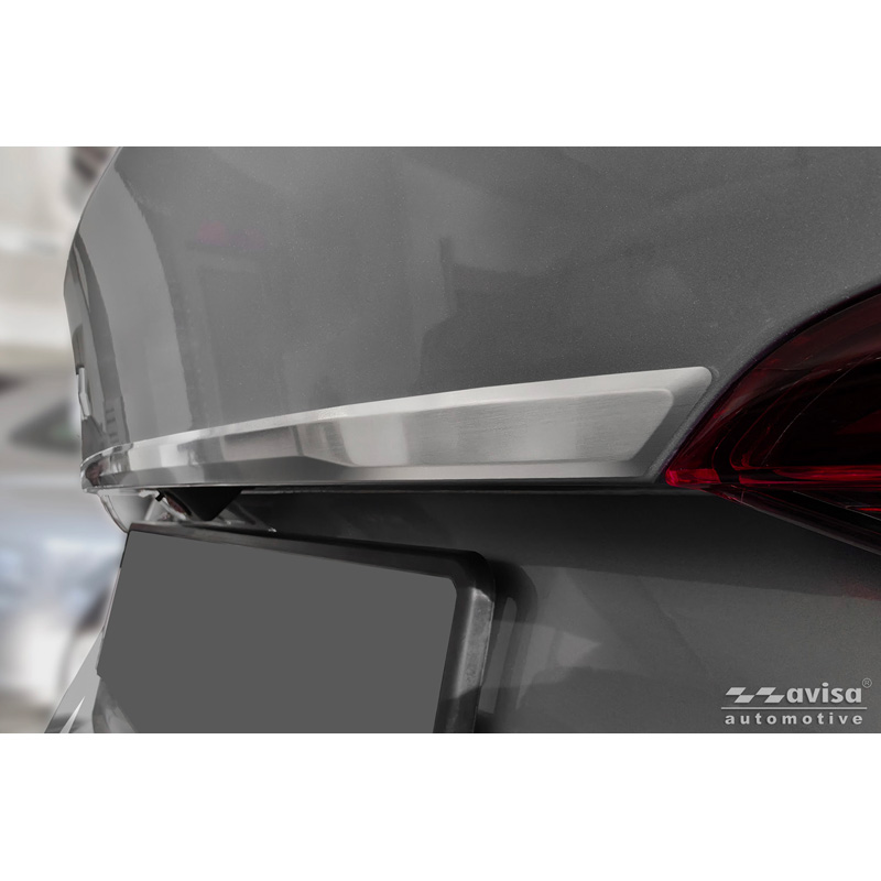 Avisa Brushed Stainless Steel Trunk Tailgate Trim Cover  Skoda Octavia IV Liftback (NX3) 2019-2024 & Facelift 2024-
