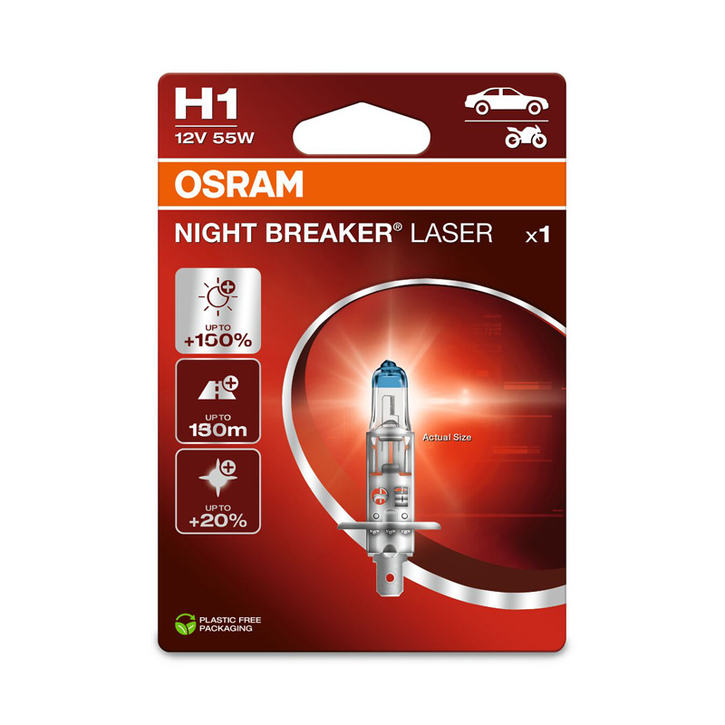 Osram Night Breaker Laser Halogen bulb - H1 - 12V/55W - single piece