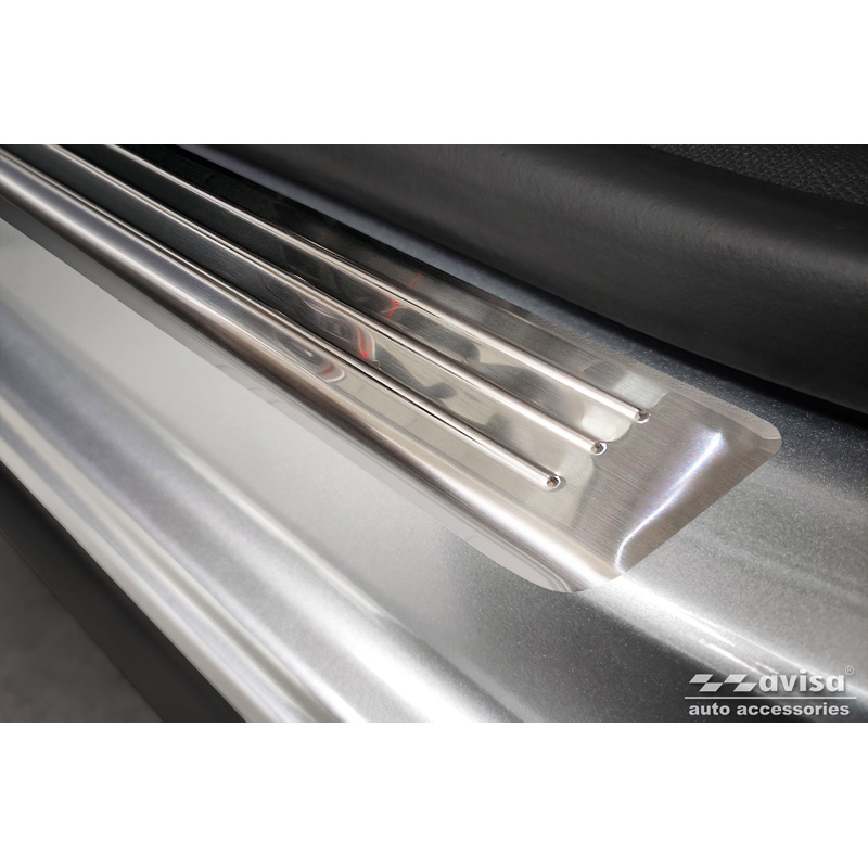 Stainless Steel Door sill protectors  Citroën C4 III 2020- & C4 X 2022- 'Lines' - 4-pieces
