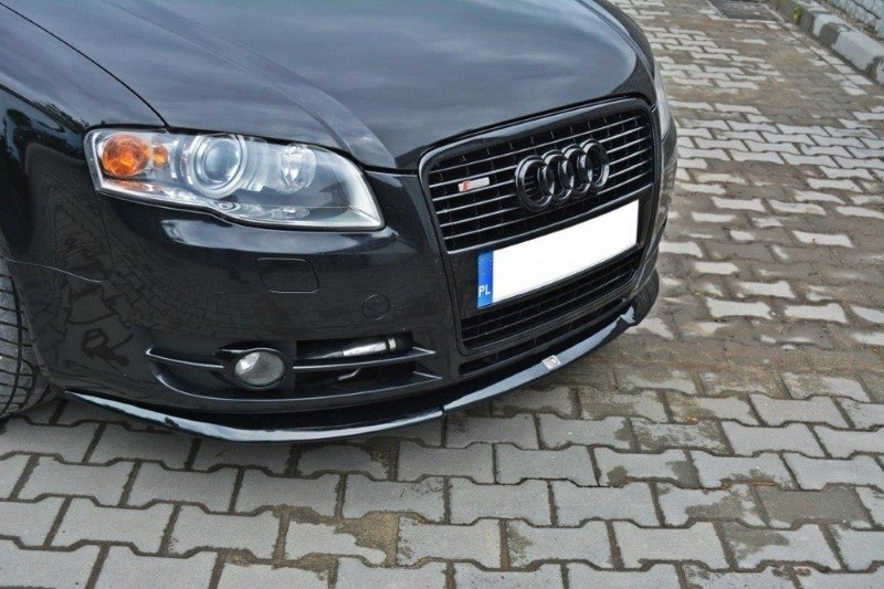 Voorspoiler passend voor Audi A4 B7 V.2 Glanzend Zwart