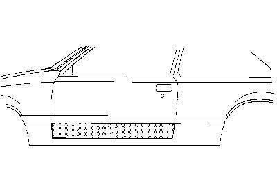 deurplaat, links Fiat Panda, 1980-1988