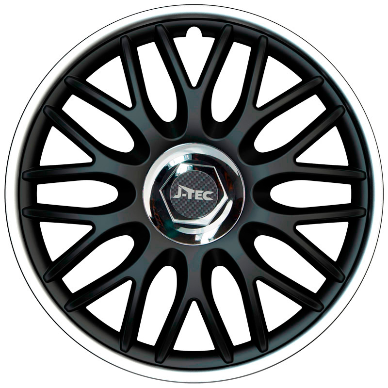 Set J-Tec wheel covers Orden R 16-inch black/silver + chrome ring