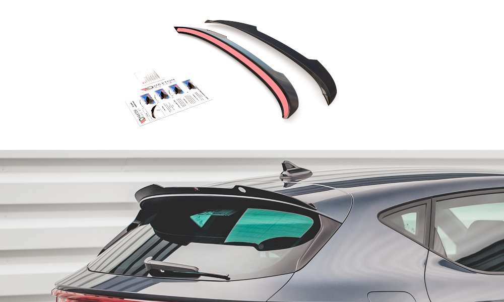 Spoiler passend voor Seat Leon FR MK4 Glans Zwart