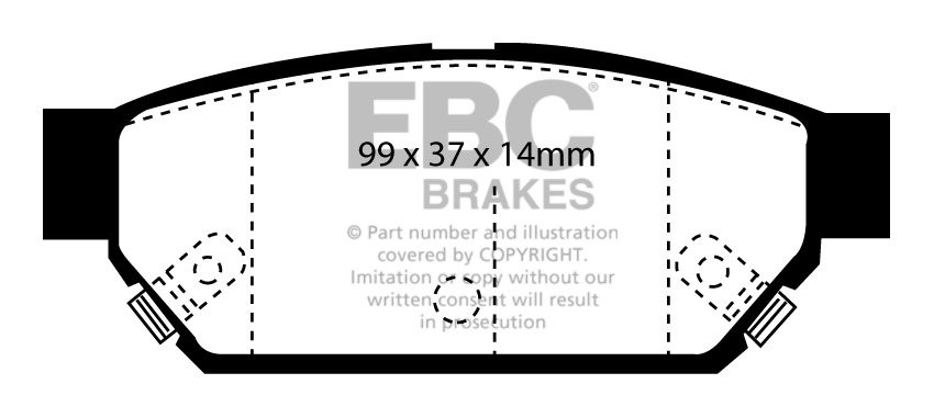 EBC Brakes PROTON Satria 1.8 2000-2007 Remblokken achterzijde gr