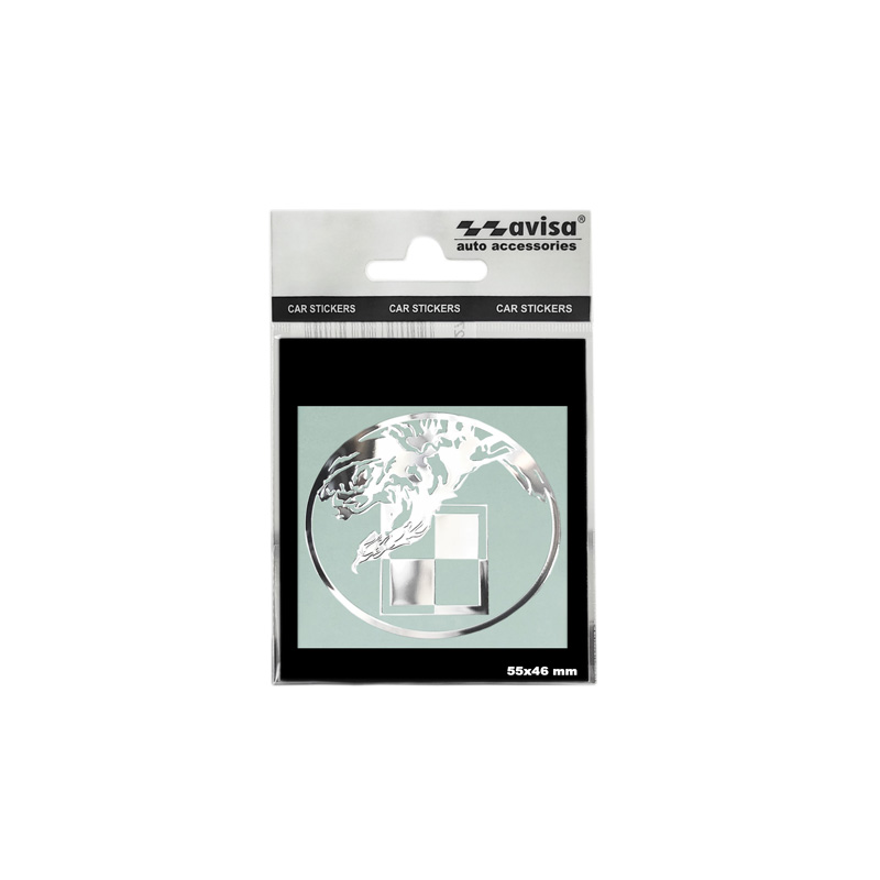 Nickel Sticker 'Chequer with an eagle' - 50x55mm