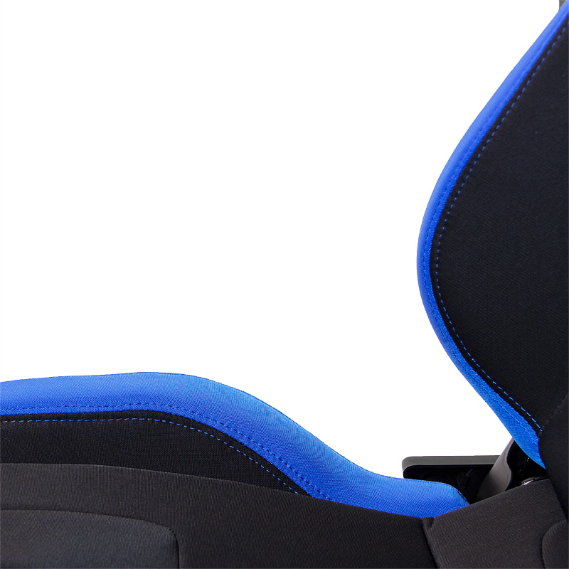 Sport seat 'RS6-II' - Black/Blue Fabrics - Dual-side reclinable back-rest - incl. slides